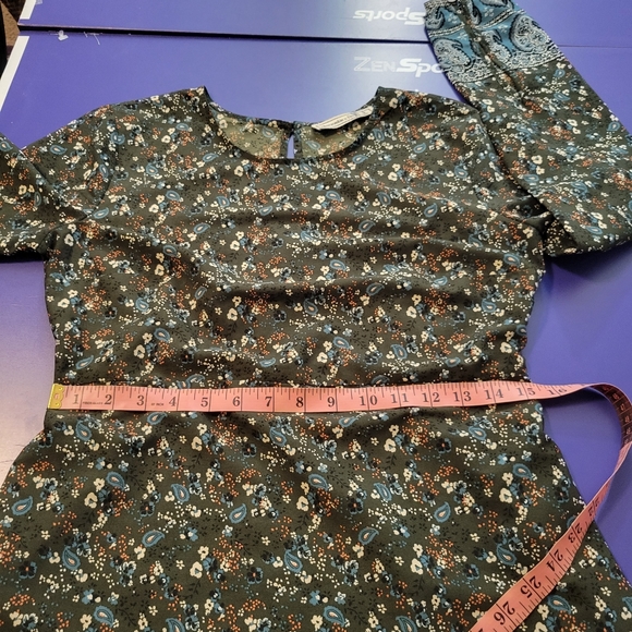 Abercrombie & Fitch Boho Dress Floral Paisley Satin Womens Small - Picture 10 of 16